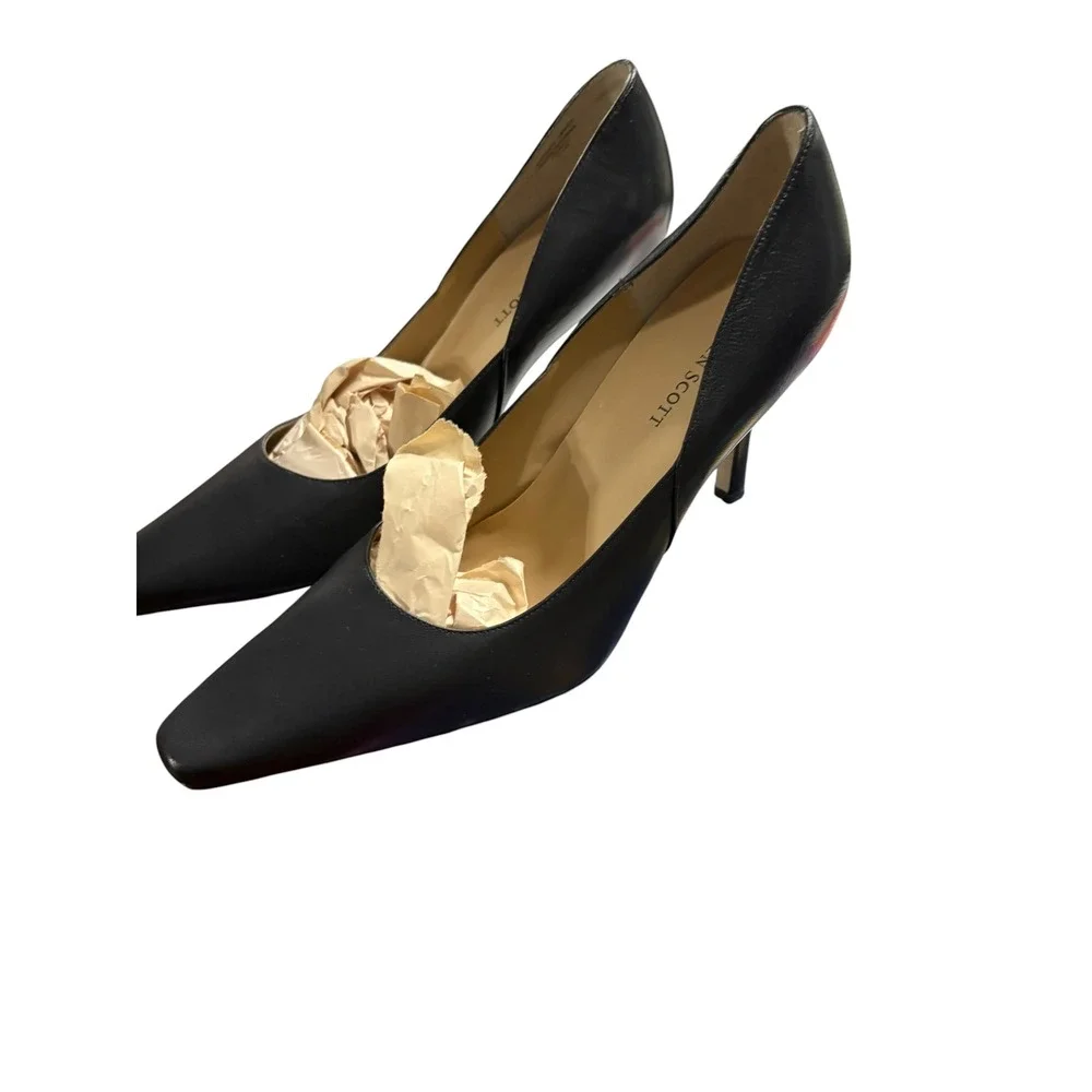 Karen Scott Womens Navy Blue Pointed Toe Stiletto Dress Pumps Size 9.5W